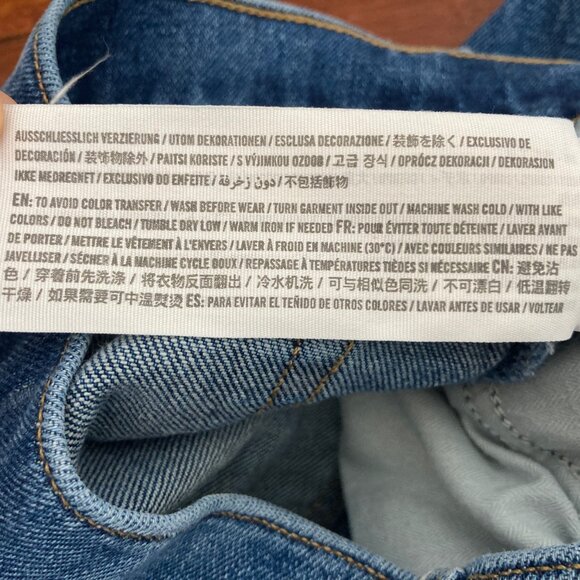 Abercrombie & Fitch Jeans Womens 26 Short Blue 70s Vintage Flare Retro Boho - Picture 9 of 10